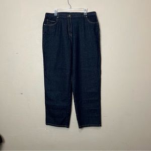 Ruby Rd. Straight Women's‎ size 16W Black Denim with glitter Elastic Waist Jeans